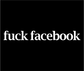 Fuck Facebook Black Logo