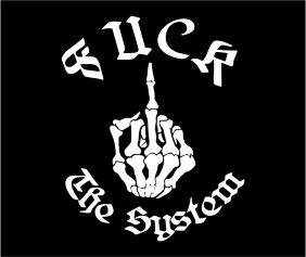 Fuck The System Black Tshirt Logo