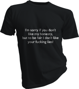 Im Sorry IF You Dont Like My Honesty Mens Black Tshirt