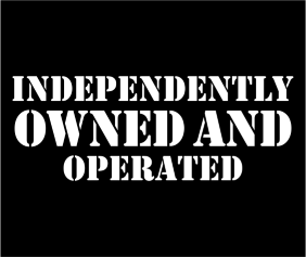 Independently Owned And Operated Black Logo