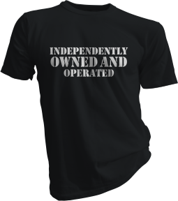 Independently Owned And Operated Black Tshirt