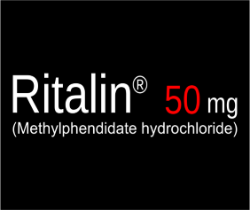 Ritalin Black Tshirt Logo