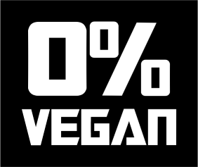 Zero Percent Vegan Black Logo